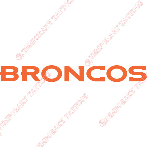 Denver Broncos Customize Temporary Tattoos Stickers NO.504